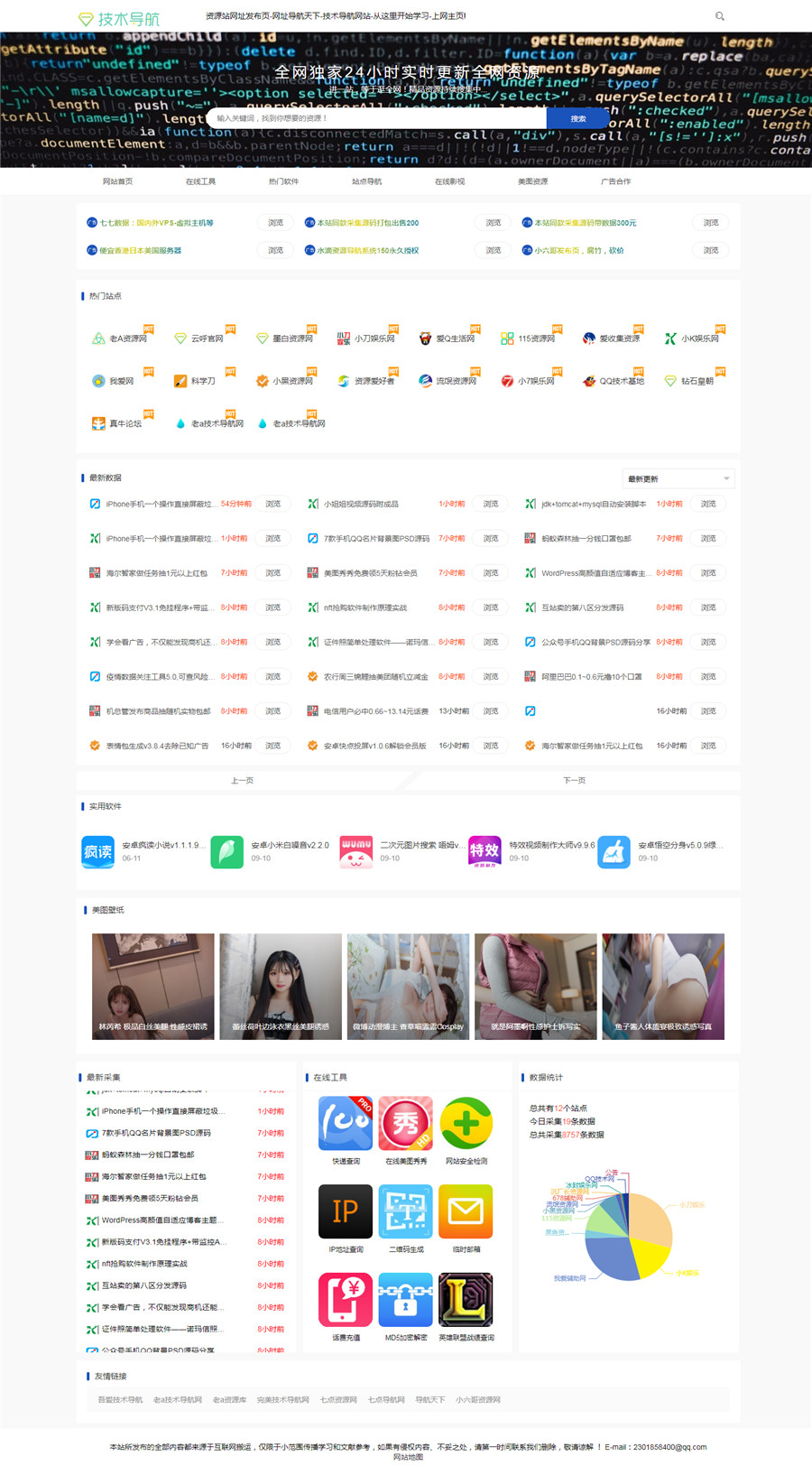 thinkphp菜鸟技术导航整站源码 thinkphp菜鸟技术导航整站源码