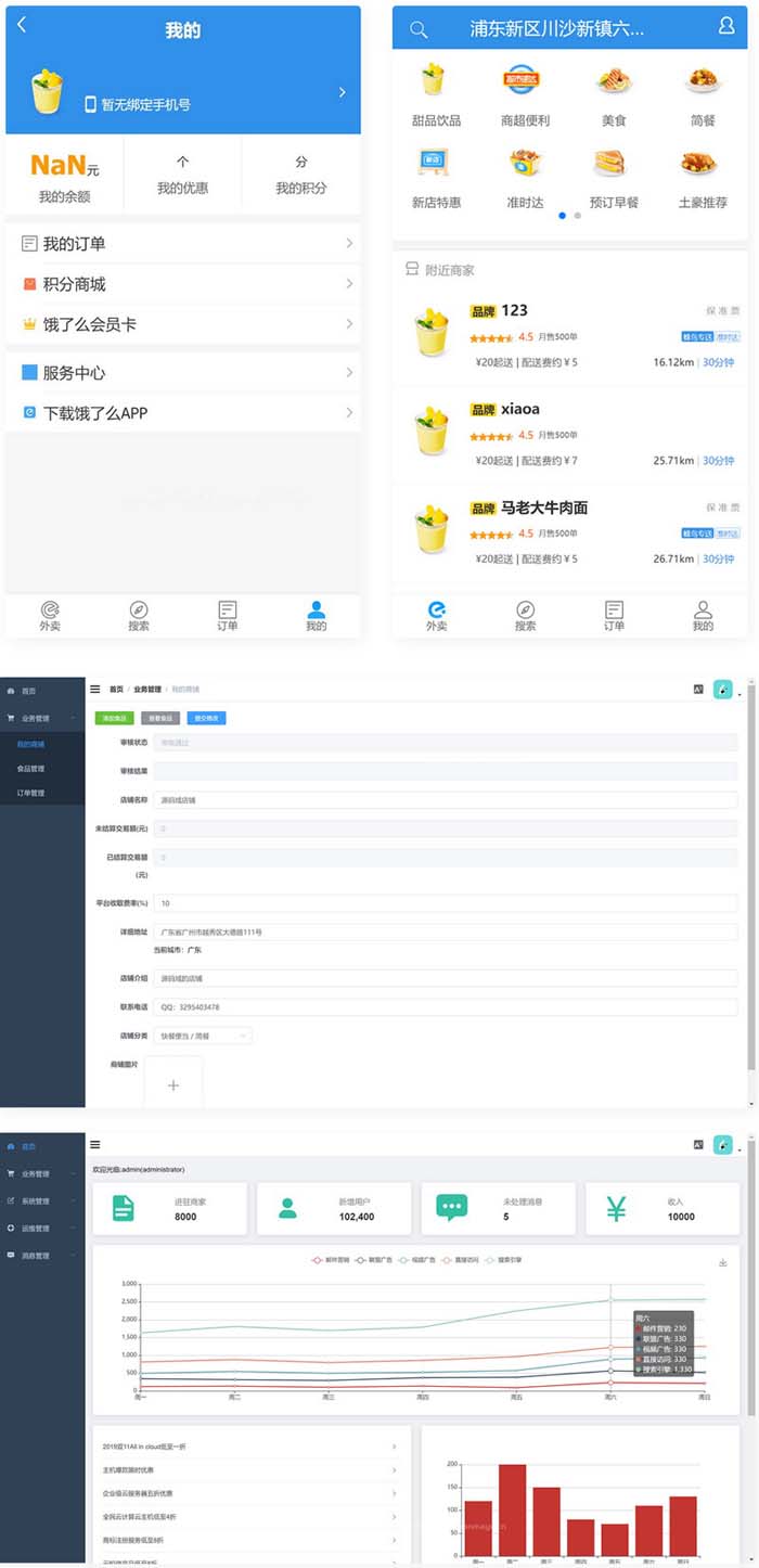 Vue+Spring仿饿了吗外卖平台源码 Vue+Spring仿饿了吗外卖平台源码