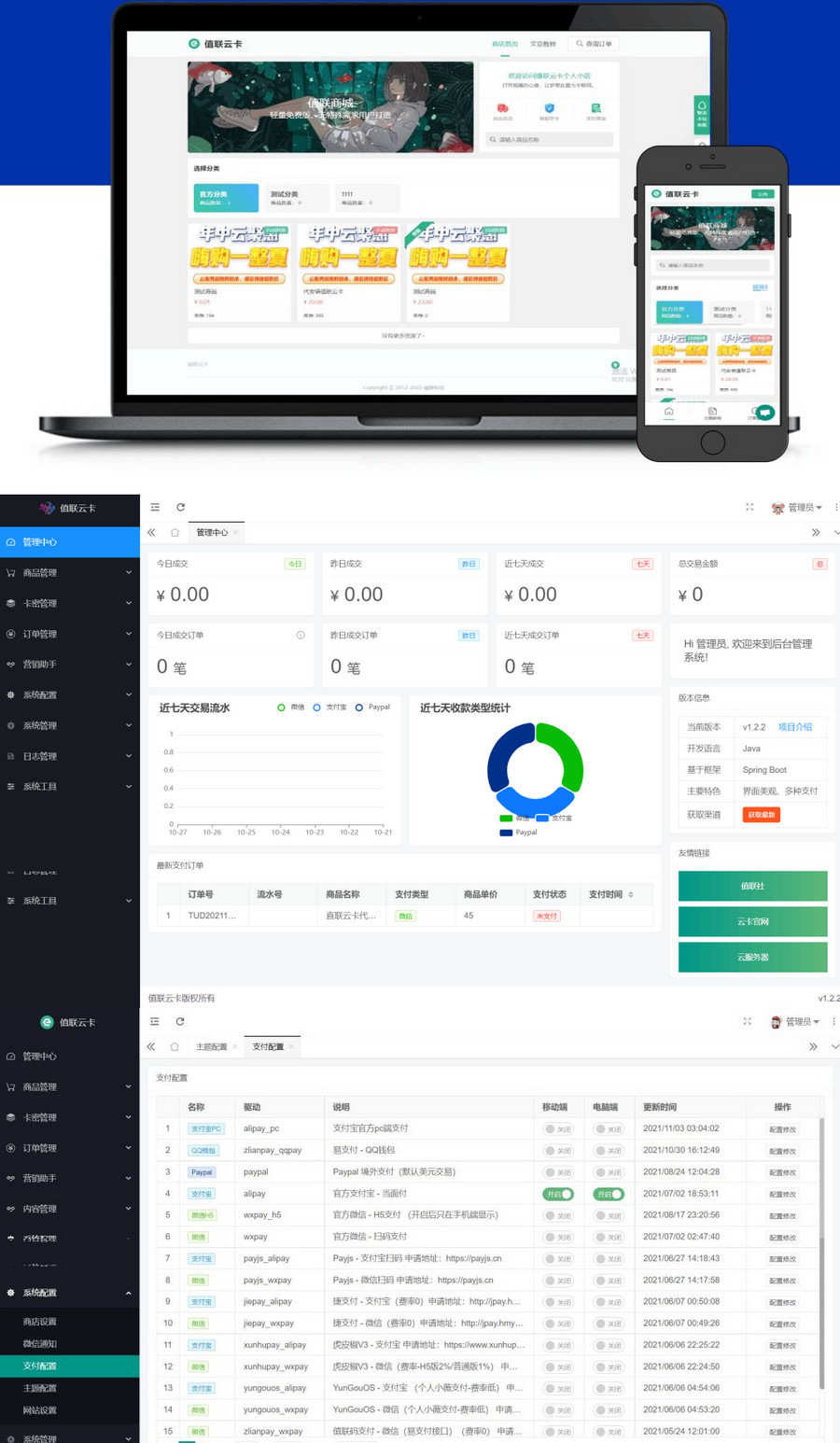 值联云卡JAVA自动售卡系统源码v2.0.0开源版 值联云卡JAVA自动售卡系统源码v2.0.0开源版