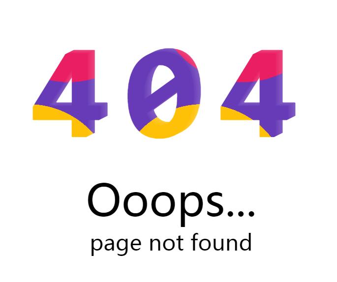 动感彩色404文字效果404网页模板 动感彩色404文字效果404网页模板