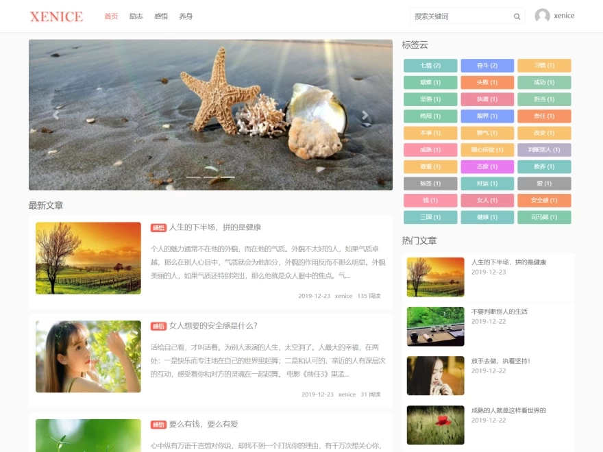 MissNice自适应简洁强大的wordpress模板 MissNice自适应简洁强大的wordpress模板