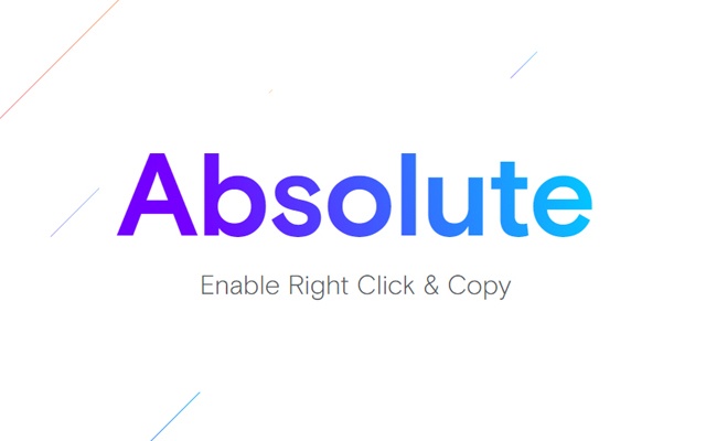Absolute Enable Right Click Copy解除网站复制限制插件 Absolute Enable Right Click Copy解除网站复制限制插件