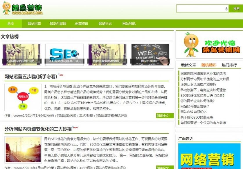 wordpress绿色大气的扁平风格模板 wordpress绿色大气的扁平风格模板